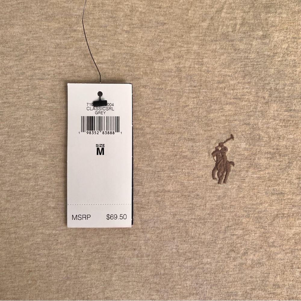 POLO RALPH LAUREN Jersey Hooded Long Sleeve T Shirt –100% Cotton Tee – MEDIUM - Picture 3 of 5